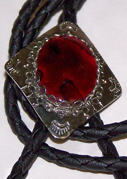Bolo Bola tie with red paua shell