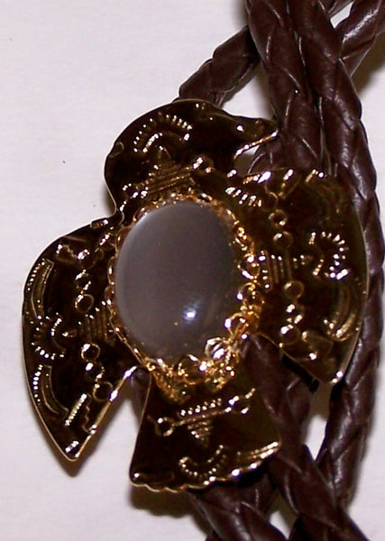 Bolo Bola Tie with Grey Catseye