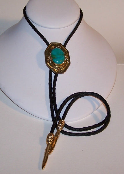 Bolo Bola Tie with Blue Turrquoise X