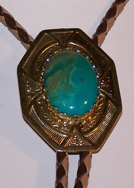Bolo Bola Tie with Blue Turrquoise XI