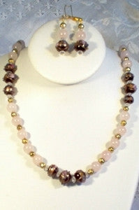 Rose Quartz with Black