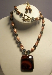 Brown Onyx with Copper