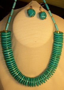 Faux Turquoise Discs