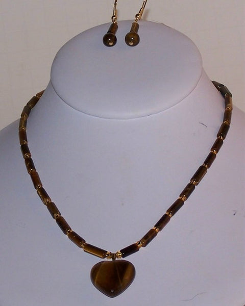 Golden Tigereye Heart