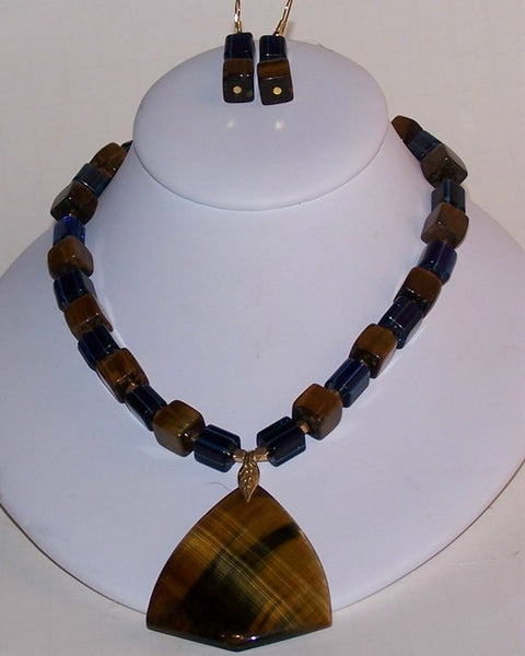 Golden and Blue Tigereye Triangle