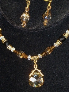 Golden Shadow Briolette Jewelry Set