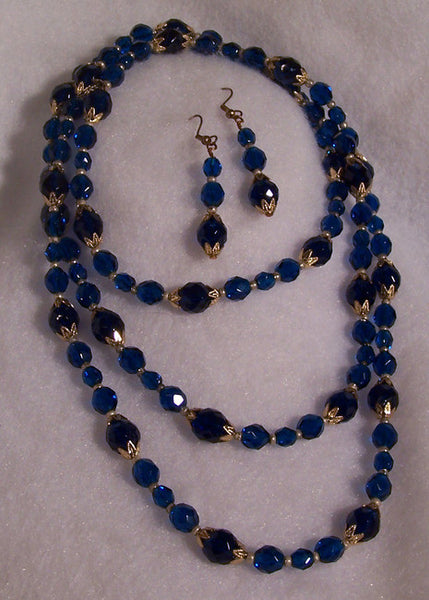 Bermuda Blue Crystal Necklace Set