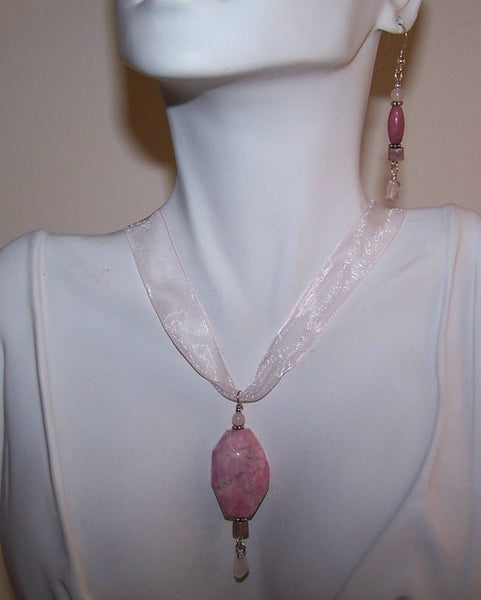 Rhodocrosite Pendant Set