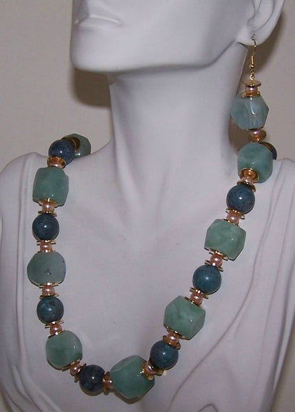 Blue Agate and Coral