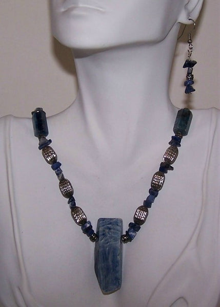 Blue Kayanite Necklace Set