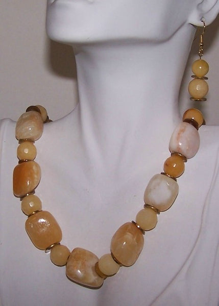 Opaque Citrine Necklace Set