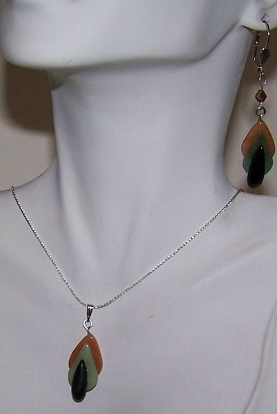 Multi Cascading Gemstone Pendant Set