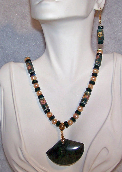 African Jade Necklace Set