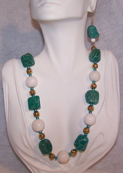 Amazonite Nugget Necklace Set