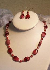Raspberries and Cream Jewelry Set