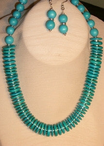 Faux Turquoise Discs, Jr. Size