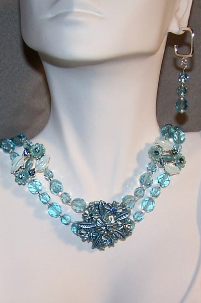 Aqua 2-Strand Choker Set