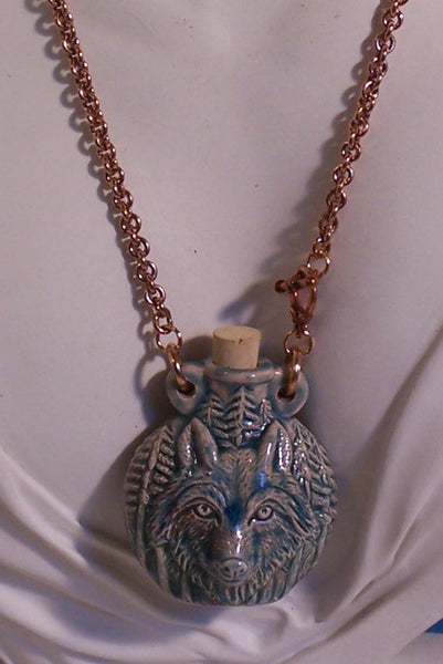 Raku Wolf Design on Copper