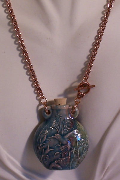 Raku Humming Bird Design on Copper