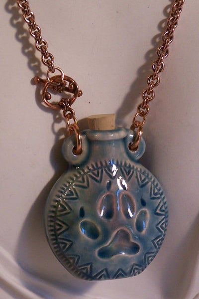 Raku Bear Claw Design on Copper