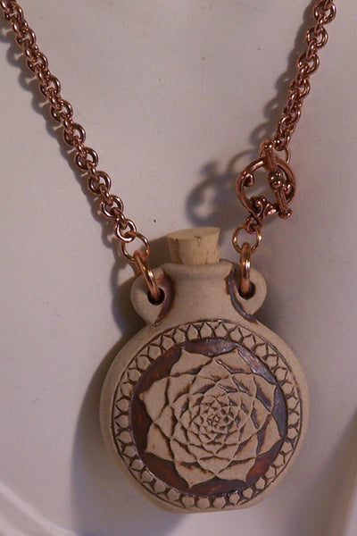Raku Lotus Design on Copper