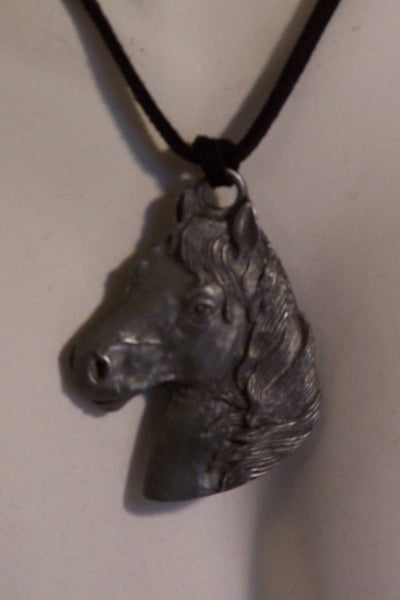 Pewter Horse Head Pendant