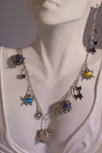 Tea Party (S) Charm Necklace Set