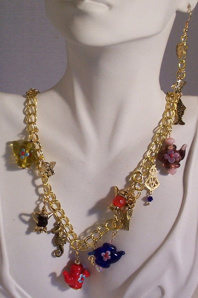 Tea Party (G) Charm Necklace Set