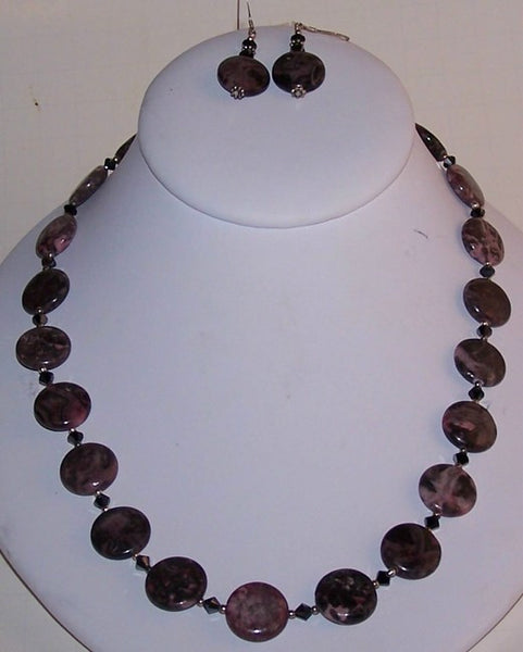 Pink Crazy Lace Agate Necklace Set