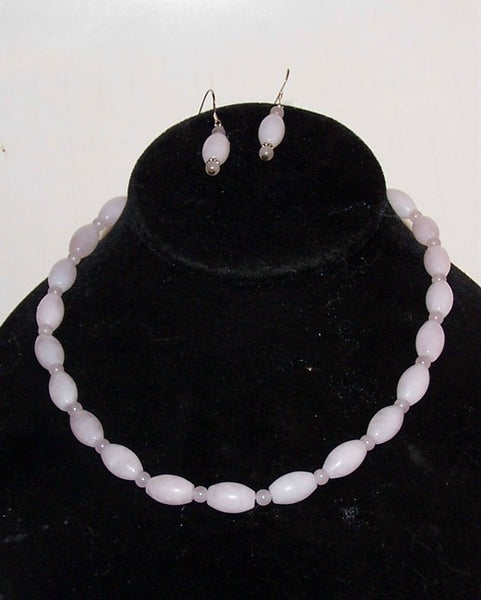Rose Quartz Necklace Set