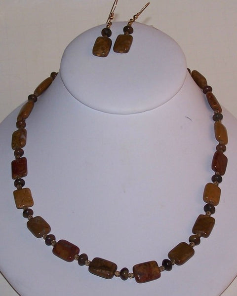 Ironstone Rectangle Necklace Set