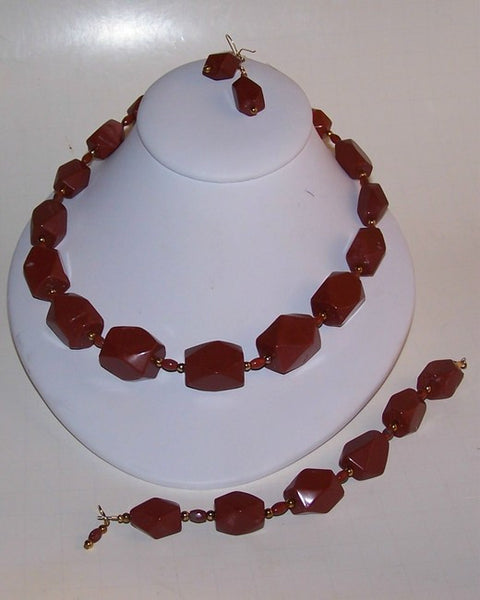 Red Jasper Set with Bracelet
