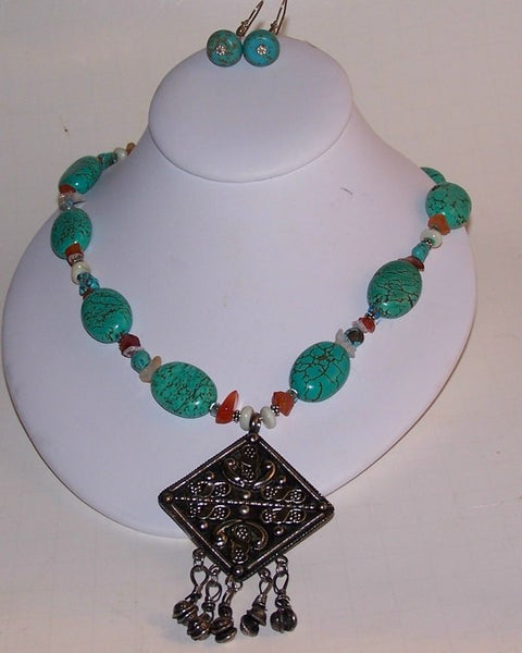 Turquoise with Silver Pendant