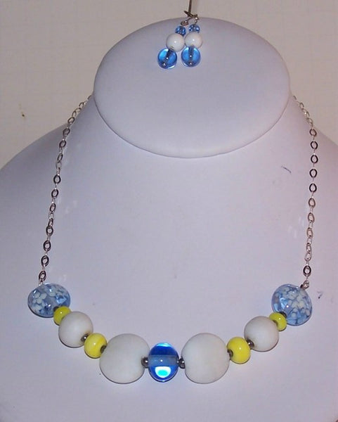 Springtime Lampwork Necklace Set