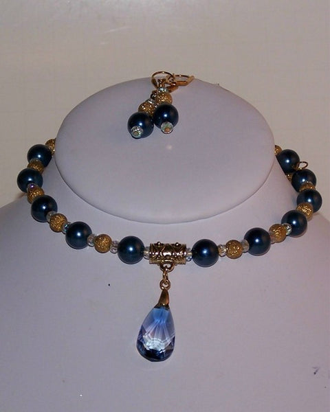 Water Element on Wire Choker Jewelry Set III