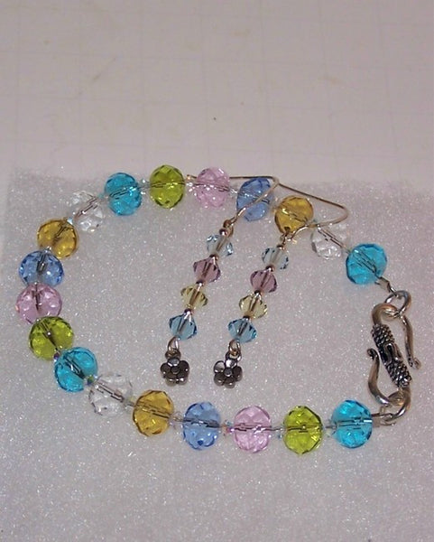 Rainbow Crystal Bracelet Set
