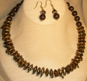 Fresh Water Disc Pearl Necklace Set