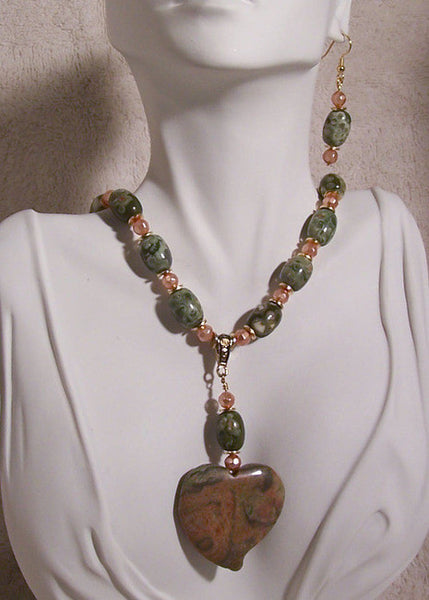 Rain Forest Jasper Necklace Set