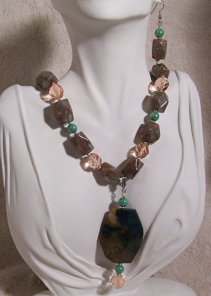 Fancy Jasper Statement Necklace Set