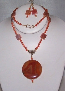 Orange Fire Crackle Agate