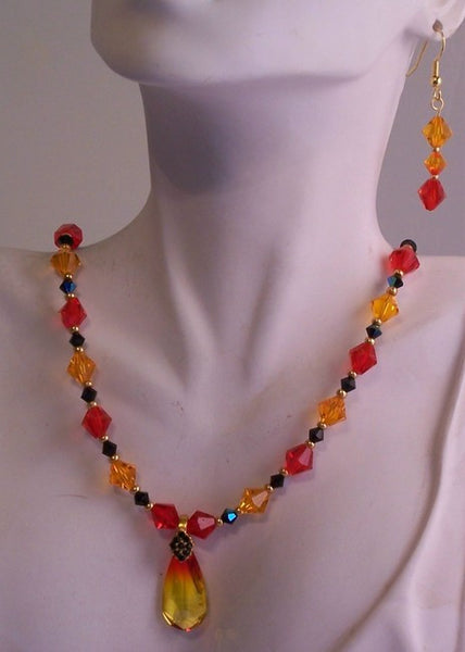 Fire! Beaded Necklace Set
