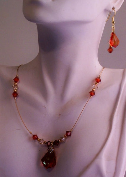 Red Hot Chili Peppers on Gold Wire Necklace Set
