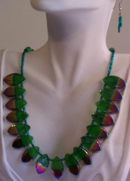 Emerald Marquise Necklace Set